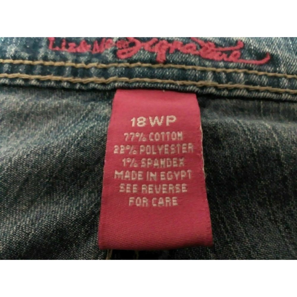 Liz & Me Women's Jeans (38x26) Signature Tummy-Support Stretch Med-Wash Sz 18WP - Picture 6 of 16